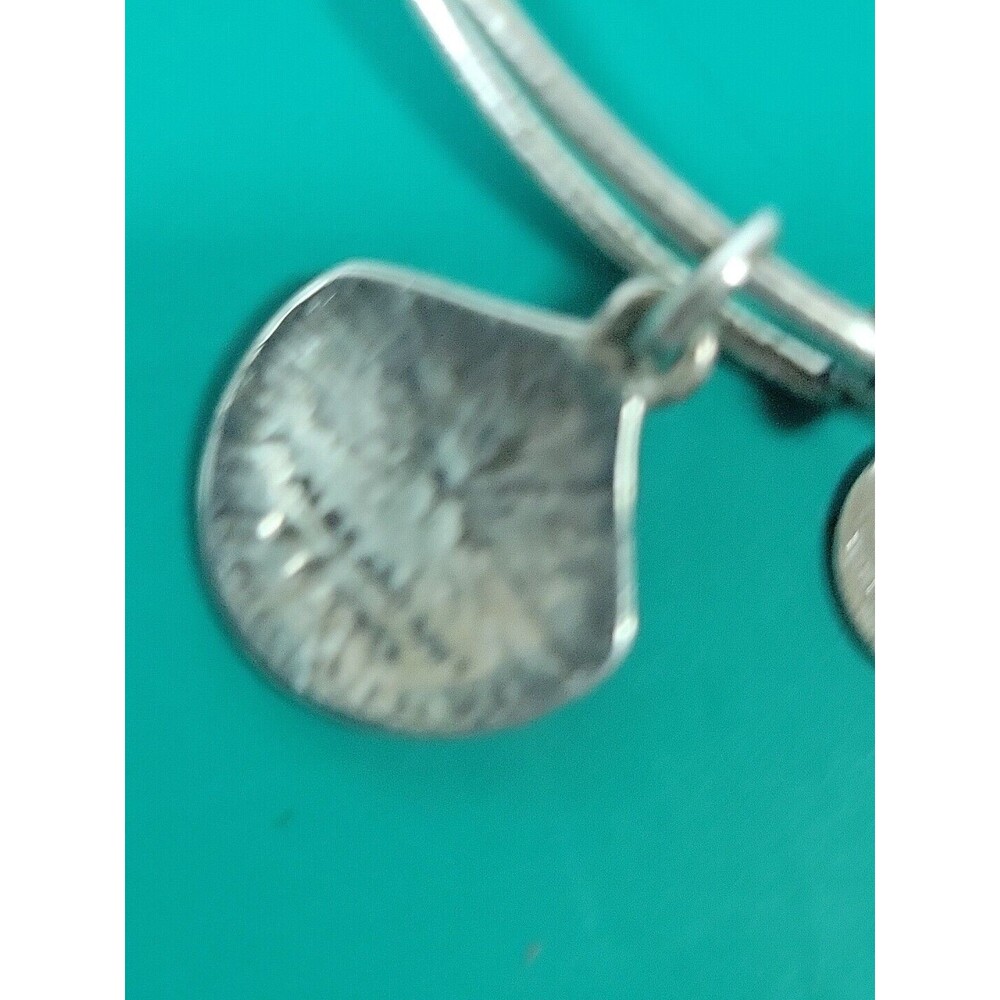 Alex and Ani Sea Shell Charm Silver Tone Adjustable Bangle Bracelet - Picture 4 of 6